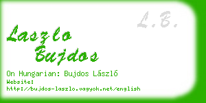 laszlo bujdos business card